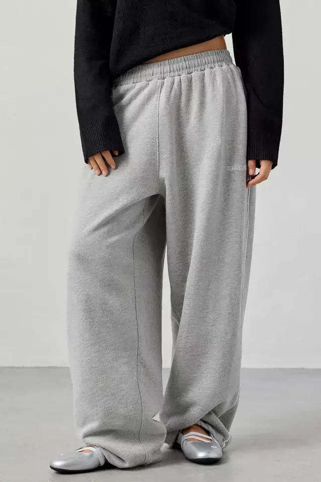 Iets Frans Harri Joggingbroek Met Wijde Pijpen, Grijs (3)