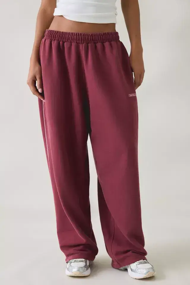 Iets Frans Harri Joggingbroek Met Wijde Pijpen, Paars (1)