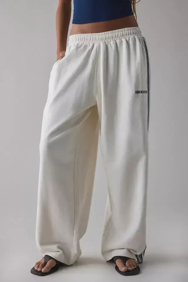 Iets Frans Harri Joggingbroek Met Wijde Pijpen, Wit (1)