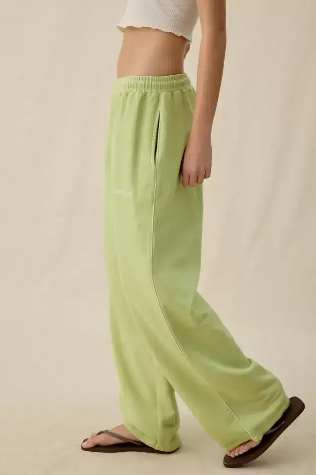 Iets Frans Harri Wide Leg Jogger Broek Limoen (3)